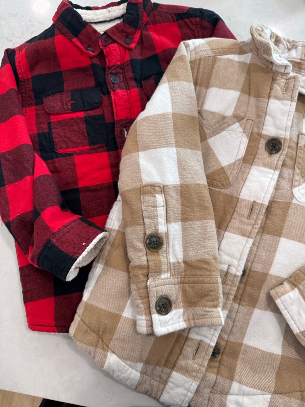 Kids Buffalo Plaid Button-Up Shackets 4-5T